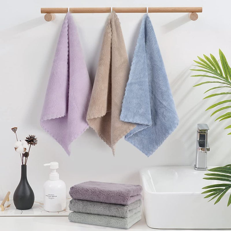 SUNLAND Microfiber Face Cloth Reusable Makeup Remover Facial Cleansing Towel Ultra Soft Face Washcloth 12inchx12inch 12 Pack Multicolor - Image 5